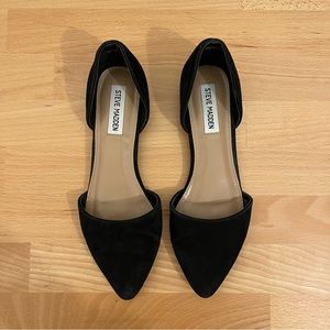 Steve Madden | Black Suede Genius D'orsay Flat
